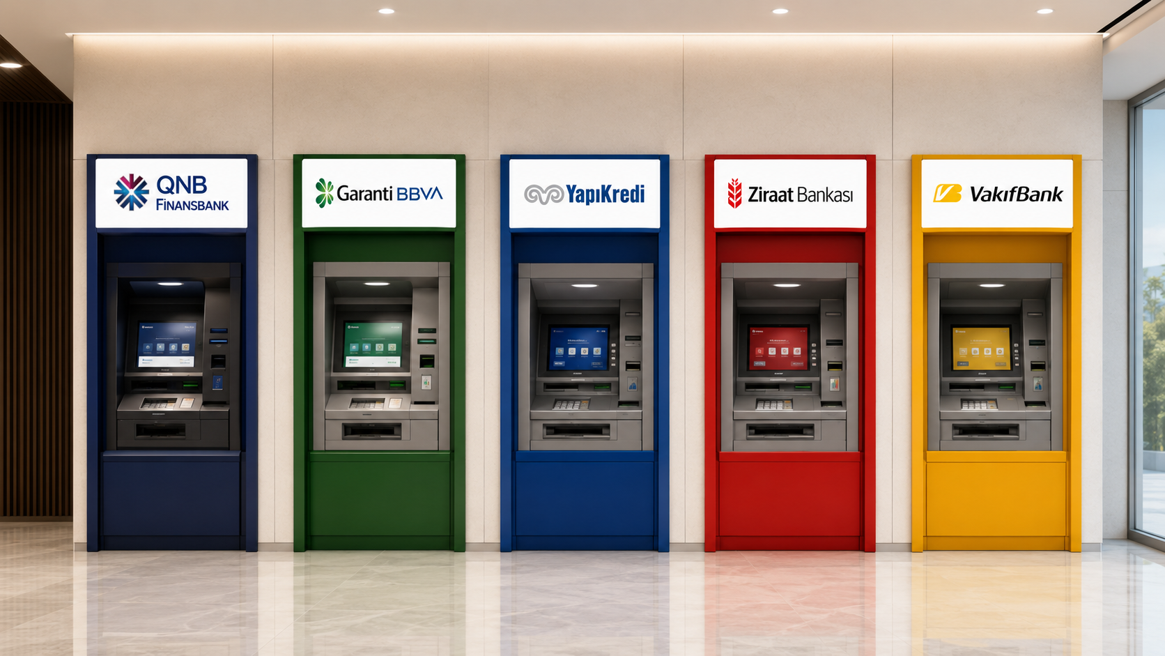 Finansbank, Garanti, Yapı Kredi, Ziraat, VakıfBank — 684 Şube